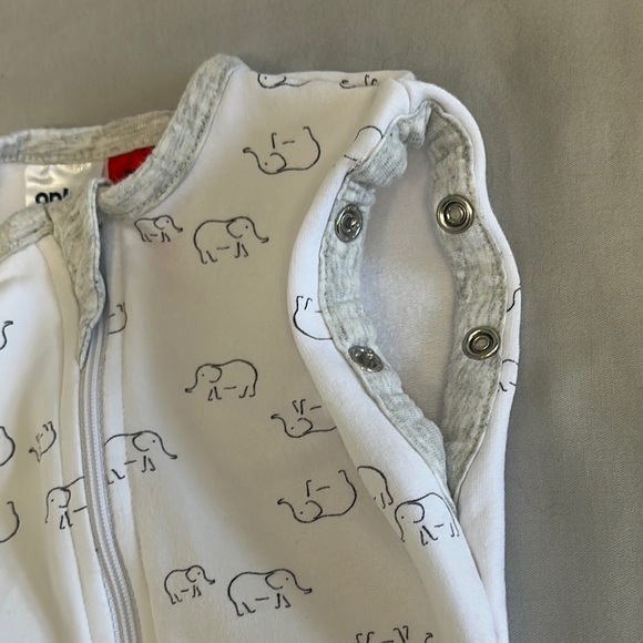 Anko Baby White Sleep Sack with Elephant Pattern - Picture 3 of 4